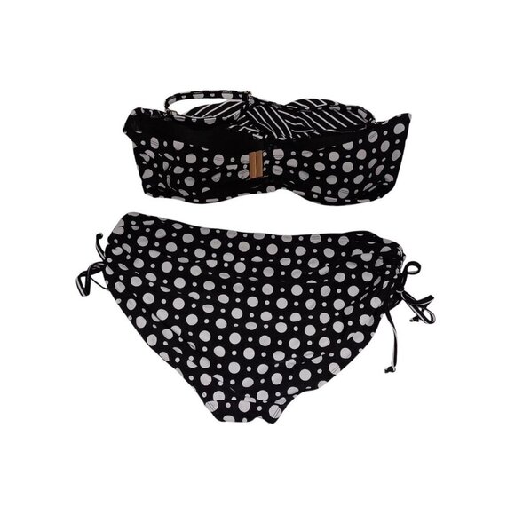 Swimsuit for all Women's Polk Dottie On Side Tie Bikini 2 Piece size 18 - Picture 2 of 9